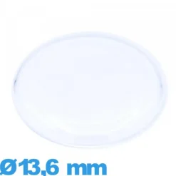 Verre 13,6 mm cambrure prononcée Circulaire montre plexiglas