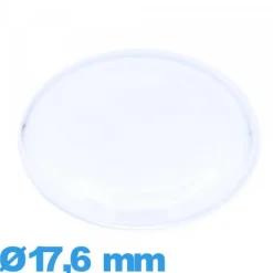 Verre 17,6 mm cambrure prononcée Circulaire montre plexiglas