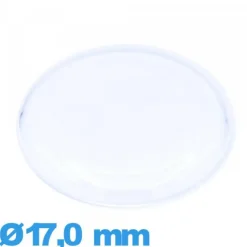 Verre 17,0 mm cambrure prononcée de montre Plastique Circulaire