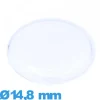 Verre 14,8 mm cambrure prononcée montre en acrylique Circulaire