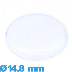 Verre 14,8 mm cambrure prononcée montre en acrylique Circulaire