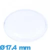 Verre 17,4 mm cambrure prononcée montre en acrylique Circulaire