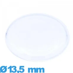 Verre 13,5 mm cambrure prononcée montre en Plastique Circulaire