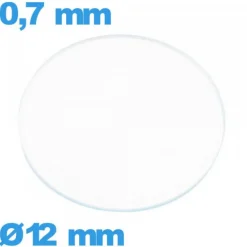 Verre 12 mm circulaire plat de montre en verre minéral
