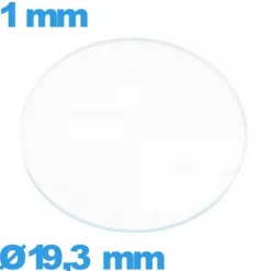 Verre 19,3 mm circulaire plat pour montre verre minéral