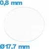 Verre 17,7 mm de montre circulaire verre minéral