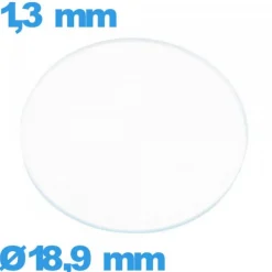 Verre 18,9 mm de montre plat circulaire verre minéral