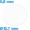 Verre 12,7 mm de montre verre minéral circulaire