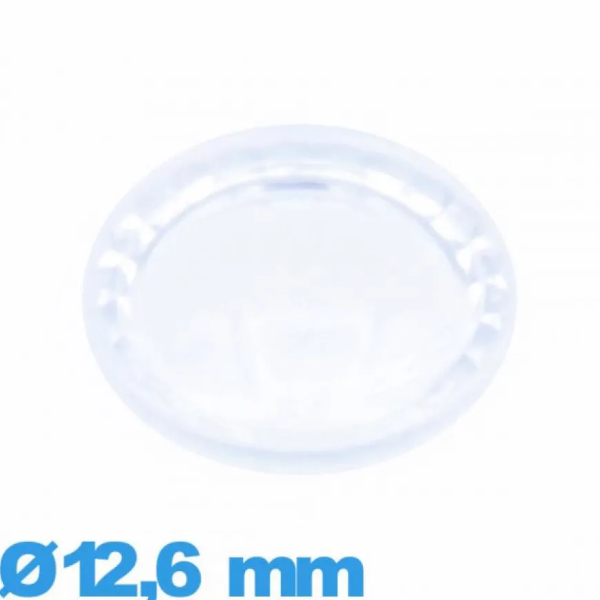 Verre 12,6 mm à facettes saphir Circulaire pour montre en plexiglas
