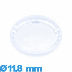 Verre 11,8 mm à facettes saphir Circulaire pour montre en acrylique