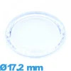 Verre 17,2 mm à facettes saphir montre plexiglas Circulaire