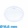 Verre 14,6 mm à facettes saphir montre en plexiglas Circulaire