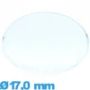 Verre 17,0 mm gousset de montre en Plastique Circulaire
