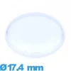 Verre 17,4 mm haut bombé avec pas de montre en acrylique Circulaire