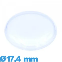 Verre 17,4 mm haut bombé avec pas de montre en acrylique Circulaire
