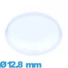 Verre 12,8 mm haut bombé avec pas de montre en acrylique Circulaire