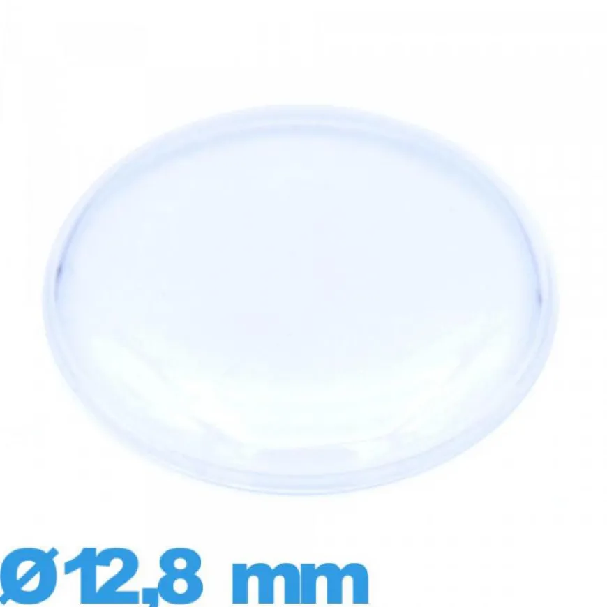 Verre 12,8 mm haut bombé avec pas de montre en acrylique Circulaire