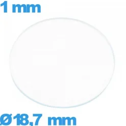 Verre 18,7 mm montre en verre minéral circulaire