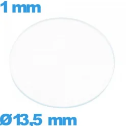 Verre 13,5 mm montre plat circulaire verre minéral