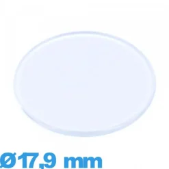 Verre 17,9 mm plat et fin Circulaire pour montre en Plastique