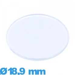 Verre 18,9 mm plat et fin pour montre en acrylique Circulaire