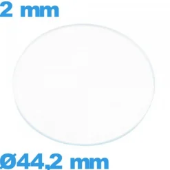 Verre pour montre verre minéral circulaire 44,2 mm