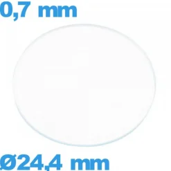 Verre pour montre verre minéral circulaire 24,4 mm plat