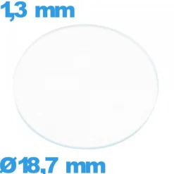 Verre pour montre verre minéral circulaire 18,7 mm plat