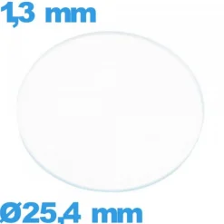 Verre pour montre verre minéral circulaire 25,4 mm plat