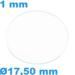 Verre Saphir Plat de montre Rond 17,5 mm épaisseur 1 mm résistant aux rayures
