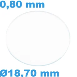 Verre Sternkreuz Plat Rond Saphir de montre 18,7 mm épaisseur 0,80 mm inrayable