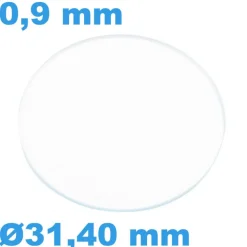 Verre Sternkreuz Saphir Plat de montre Circulaire 31,40 mm épaisseur 0,9 mm inrayable