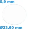 Verre Sternkreuz Saphir Plat de montre Circulaire 23,60 mm épaisseur 0,9 mm inrayable