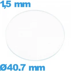 Verre verre minéral circulaire de montre 40,7 mm