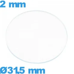 Verre verre minéral circulaire 31,5 mm pour montre