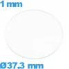 Verre verre minéral circulaire pour montre 37,3 mm