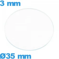 Verre verre minéral circulaire montre 35 mm