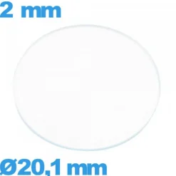 Verre verre minéral circulaire pour montre 20,1 mm