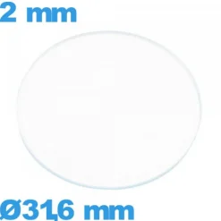 Verre verre minéral circulaire montre 31,6 mm