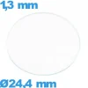 Verre verre minéral circulaire pour montre 24,4 mm