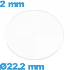 Verre verre minéral circulaire pour montre 22,2 mm
