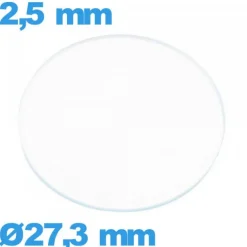 Verre verre minéral circulaire de montre 27,3 mm