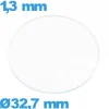 Verre verre minéral circulaire montre 32,7 mm