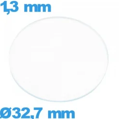Verre verre minéral circulaire montre 32,7 mm