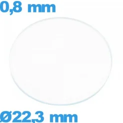 Verre verre minéral circulaire pour montre 22,3 mm