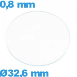 Verre verre minéral circulaire pour montre 32,6 mm