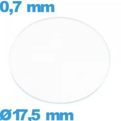 Verre verre minéral de montre circulaire 17,5 mm