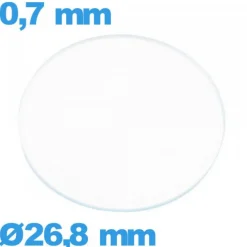 Verre verre minéral de montre circulaire 26,8 mm