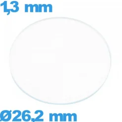 Verre verre minéral de montre circulaire 26,2 mm