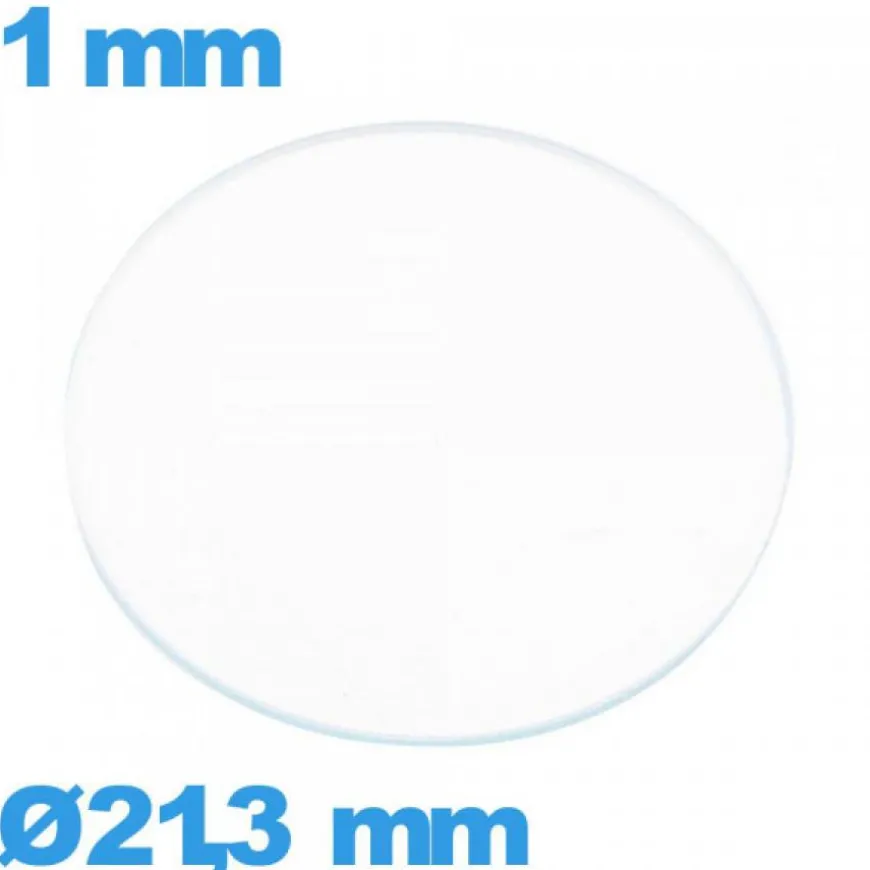 Verre verre minéral pour montre circulaire 21,3 mm